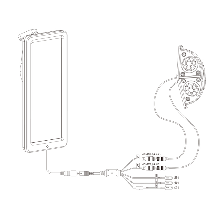 盲区检测系统12.3寸电子后视镜